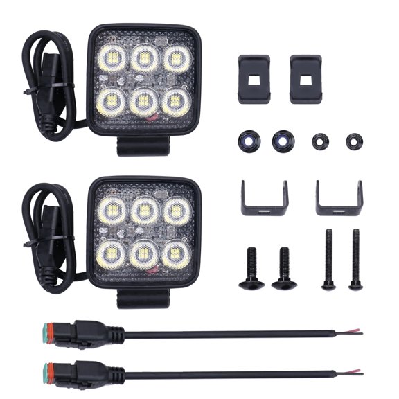 Primelux 3.5 Inch 72W LED Work Lights 9400LM IP68 12V 24V For Trucks UTV 2 Pack