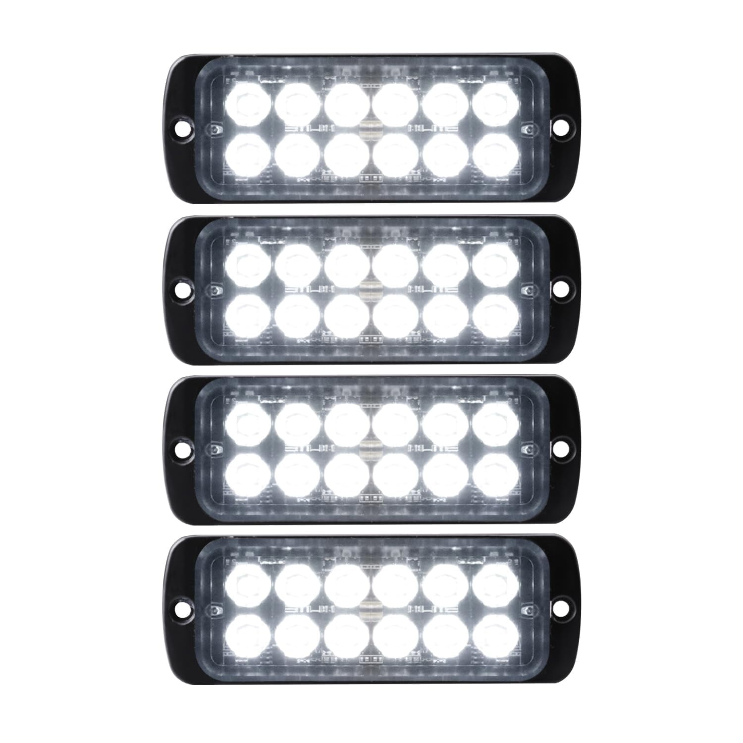 Primelux LED Strobe Lights AIF4 for Trucks, White 12LED Emergency