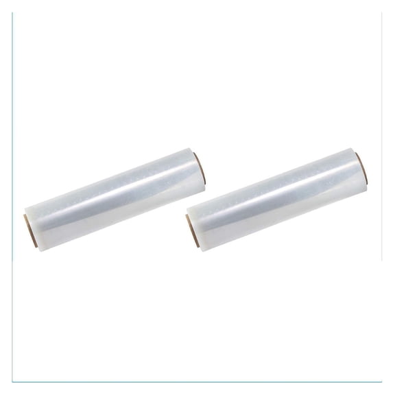 Primepack Heavy Duty Stretch Wrap | Clear Plastic Shrink Wrap for Moving and Pallet Wrapping | 80 Gauge Thick | 18" x1500 Roll (2 Pack)