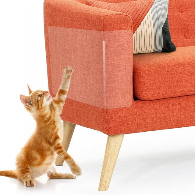 Primepets 8 Pack Cat Scratch Couch Protector, Clear Furniture Deterrent