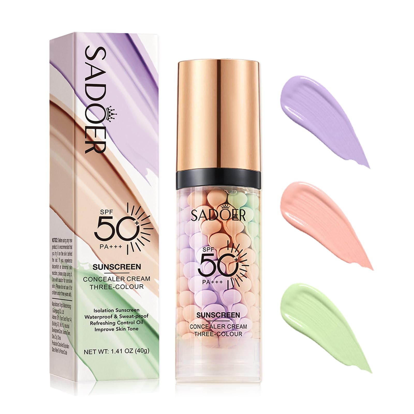 Primer for Face Before Makeup,One Step Color Corector Primer,SPF 50 PA+ ...