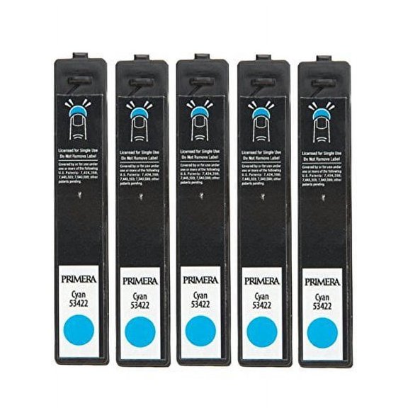 Primera 53422 High Yield Cyan Ink Cartridge 5-Pack for LX900