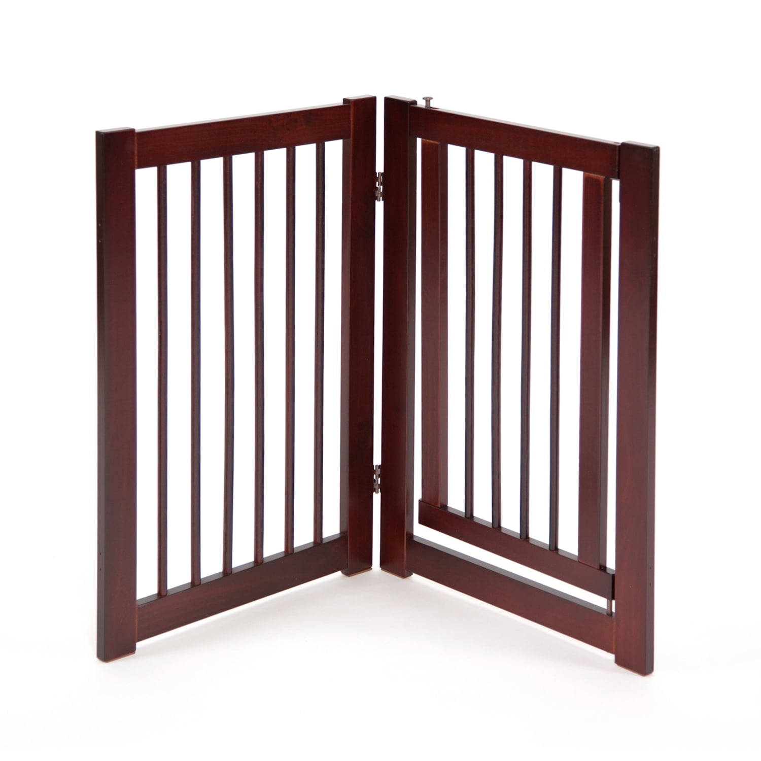 Walnut Wood 30" Tall Pet Gate Extension with Door