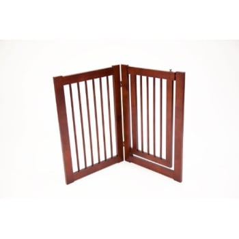 Walnut Wood 30" Tall Pet Gate Extension with Door