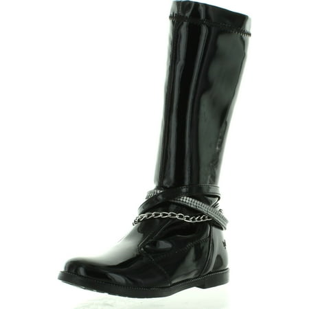Primigi Girls Bethany Stretch Patent Fashion Strappy Chain Boots