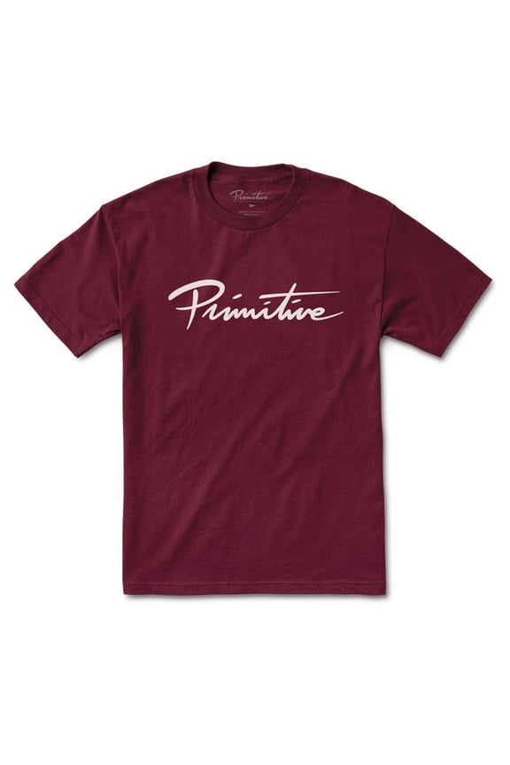 Apparel Nuevo Script T-Shirt Burgundy