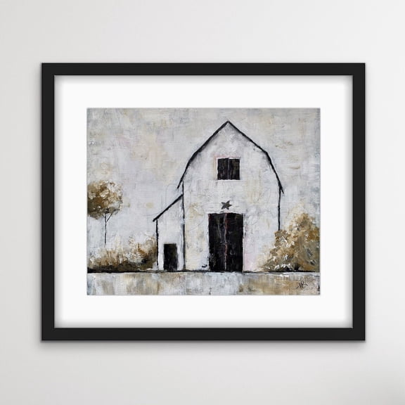 Primitive Barn Farmhouse Wall Art Print