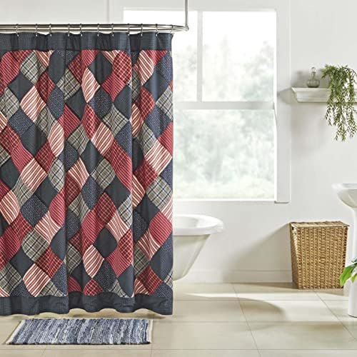 Primitive Country Americana, Revere Red White and Blue Patriotic Collection, Patchwork Shower Curtain 72x72$$Home Decor, Kitchen, & Other