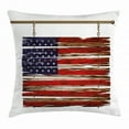 thumbnail image 1 of Primitive Country Decor Throw Pillow Cushion Cover, United States Flag Painted Wooden Planks 4th of July Illustration, Decorative Square Accent Pillow Case, 16 X 16 Inches, Multicolor, by Ambesonne, 1 of 2
