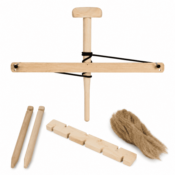 Primitive Fire Starter Kit with Double Drill Rods, Outdoor Bow Drill Fire Making Tool for Camping Survival Training