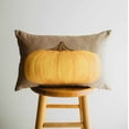 thumbnail image 1 of Primitive Flat Fall Pumpkin Lumbar Pillow Cover | 18x12 Thanksgiving Décor | Fall Decor | Room Decor | Decorative Pillows | Gift for her, 1 of 7