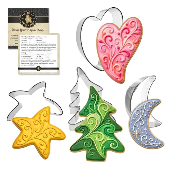 Primitive Folk 4 Piece Cookie Cutter Set - The Cookie Cutter Shop - Tin Plate Steel