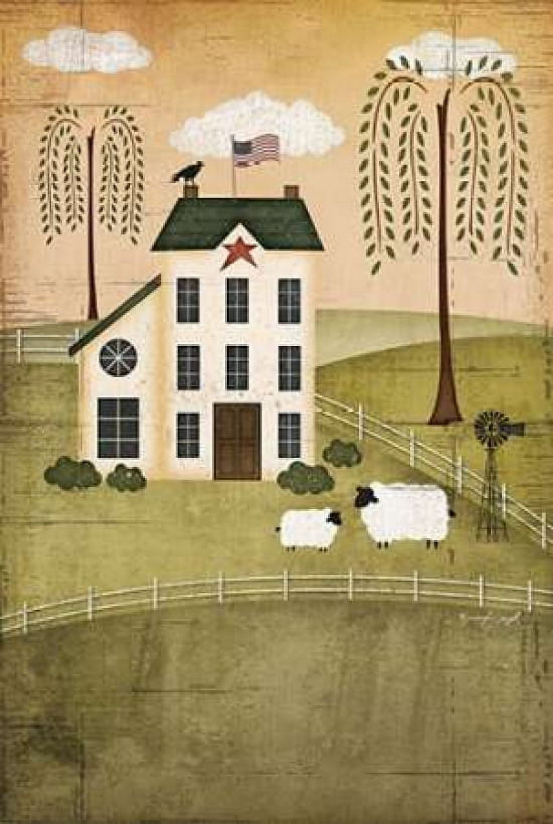 Primitive House Canvas Art - Jennifer Pugh (12 x 18)