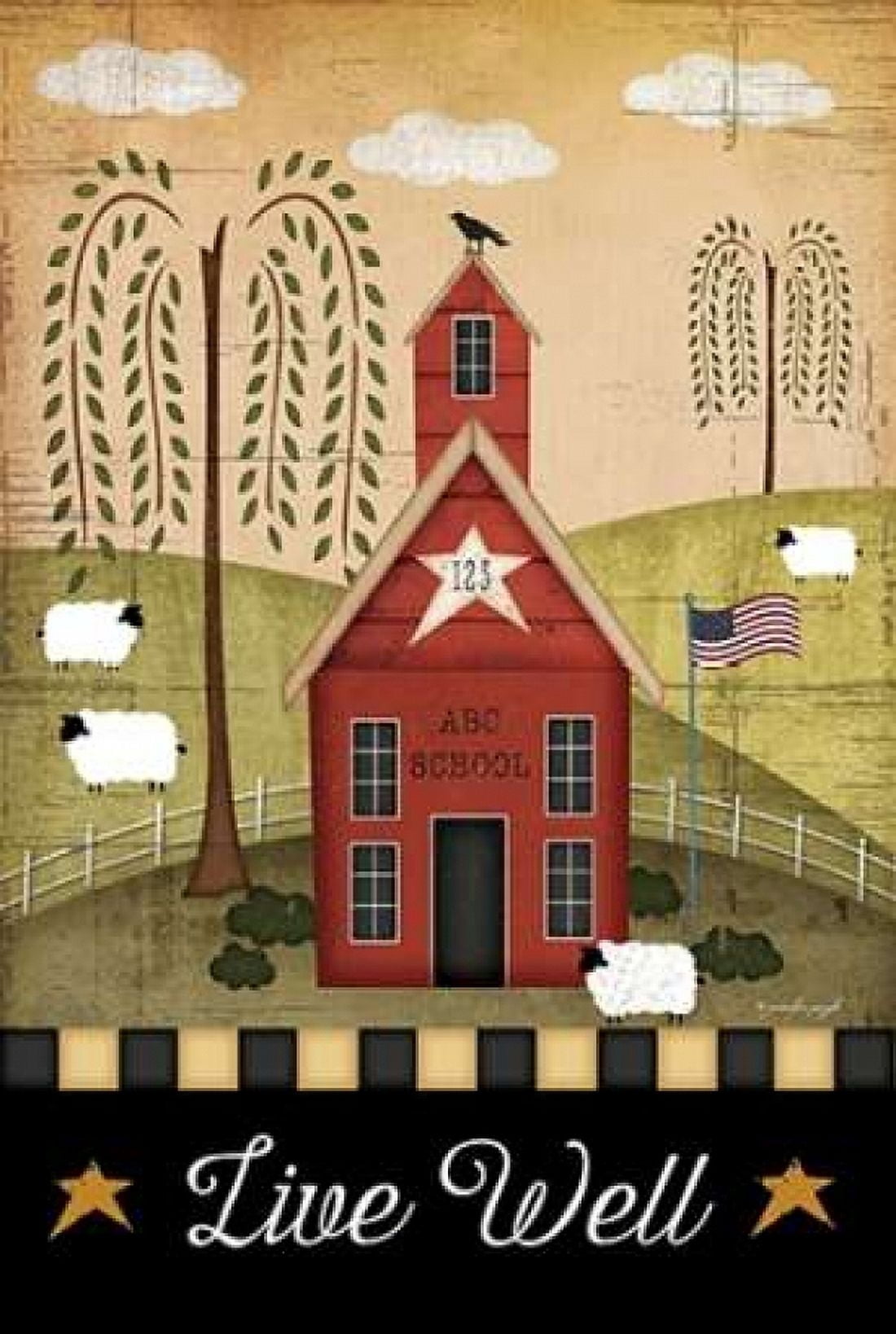 Primitive Live Well Canvas Art - Jennifer Pugh (24 x 36)