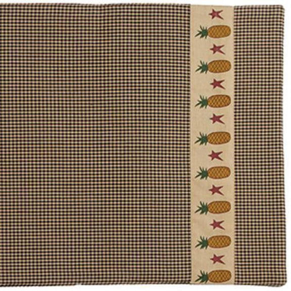 Primitive PINEAPPLE & STARS Checked Table Runner, 13" x 36", The Country House