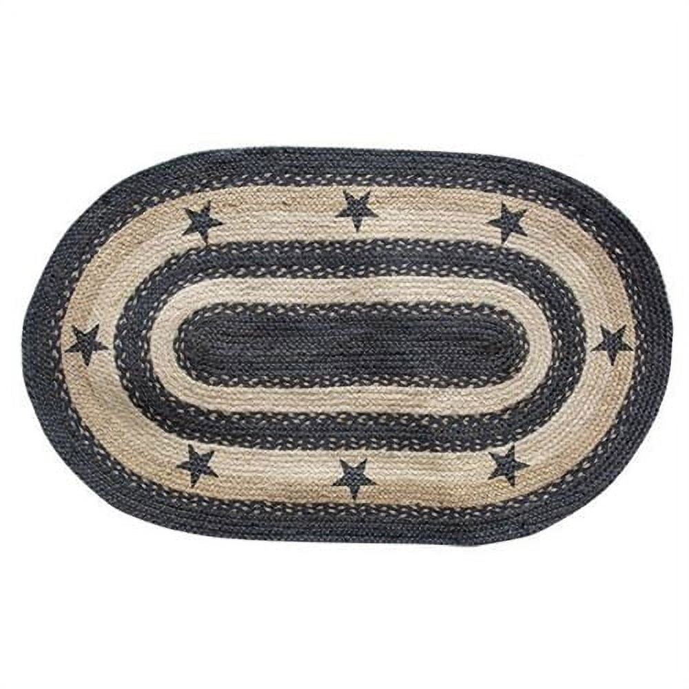Primitive Pewter Star Braided Rug 3'x5' - Walmart.com