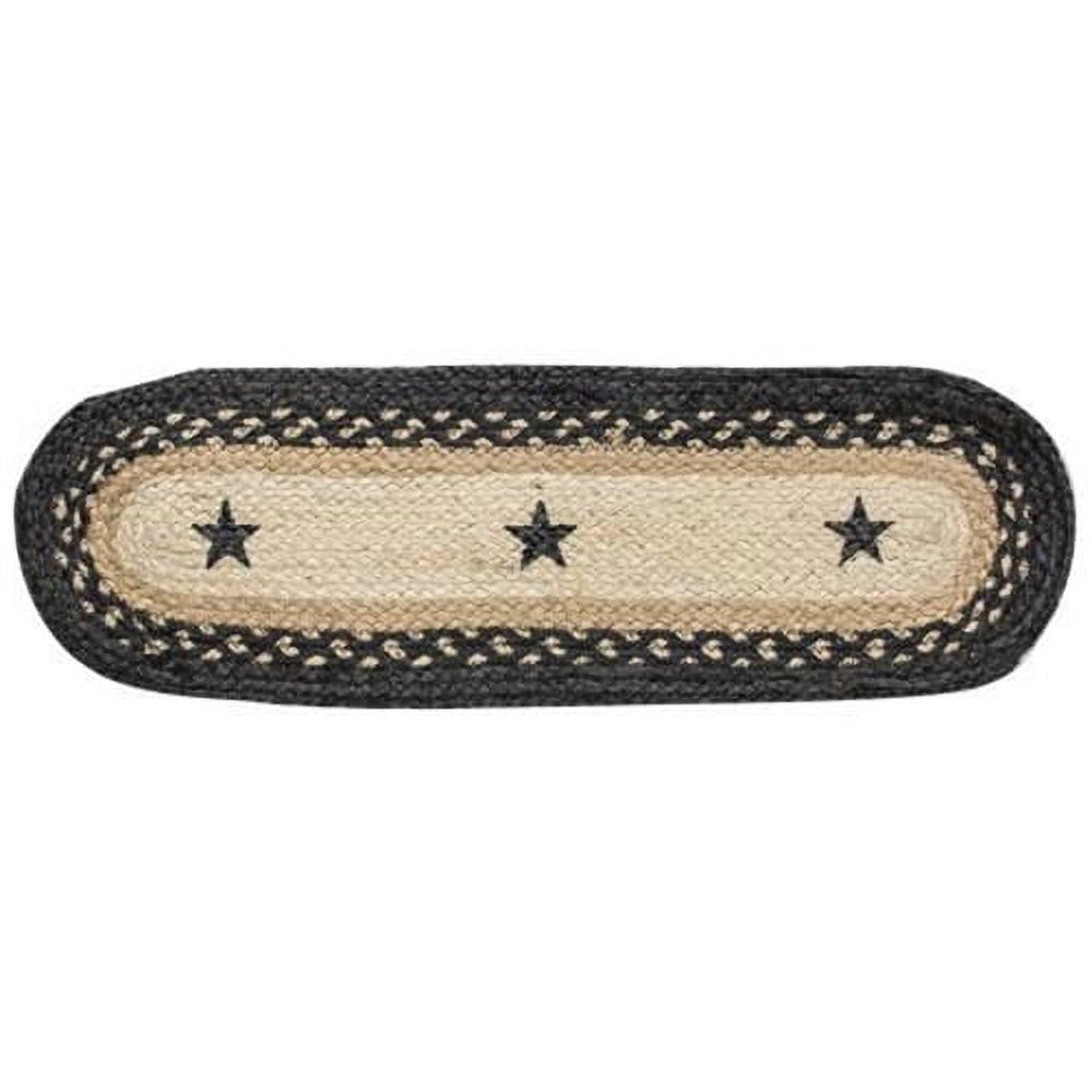 Primitive Pewter Star Braided Stair Tread