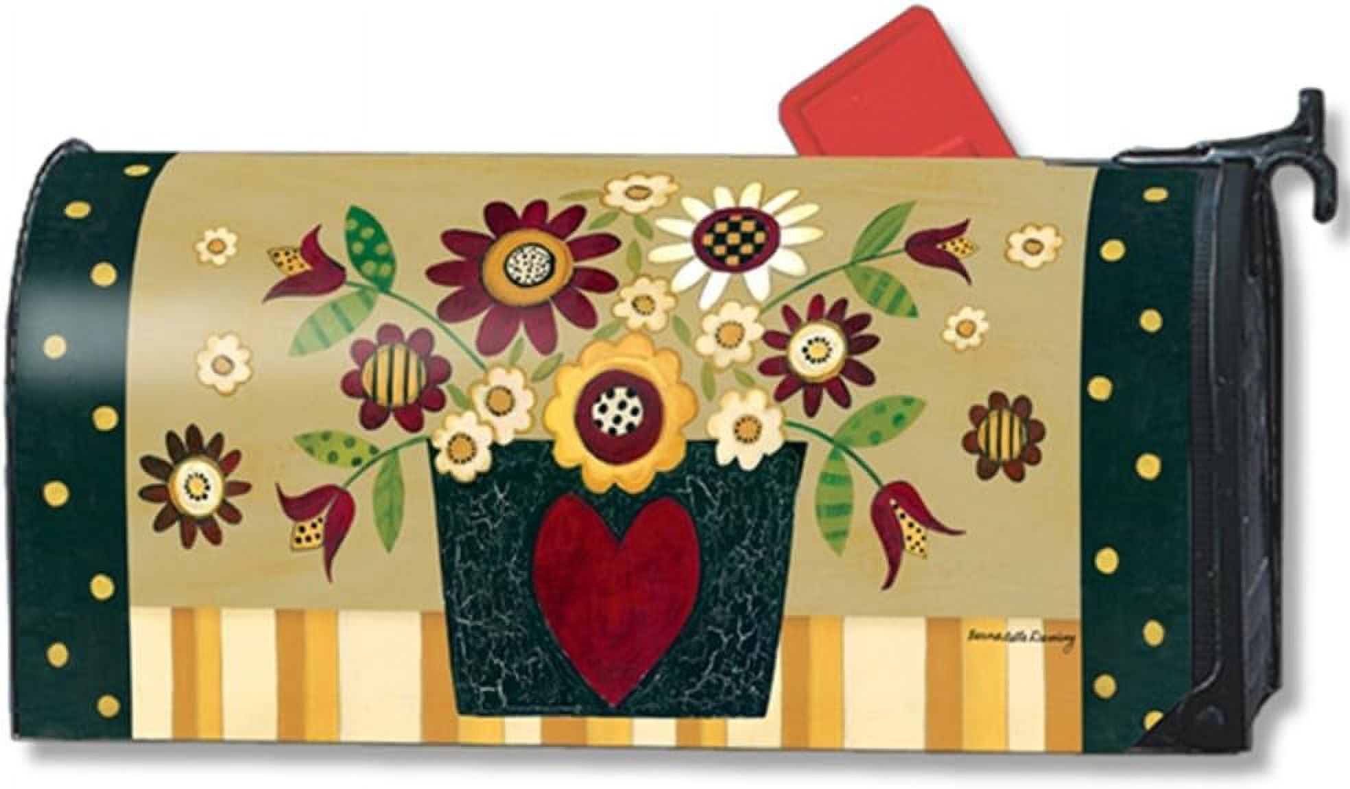 Primitive Posies Autumn Large Oversized Mailbox Cover Fall Floral