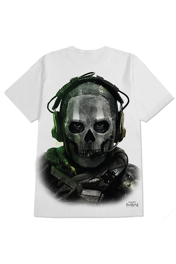 Skate Apparel Men's X Call Of Duty Ghost Tee T-Shirt (X-Large, White)