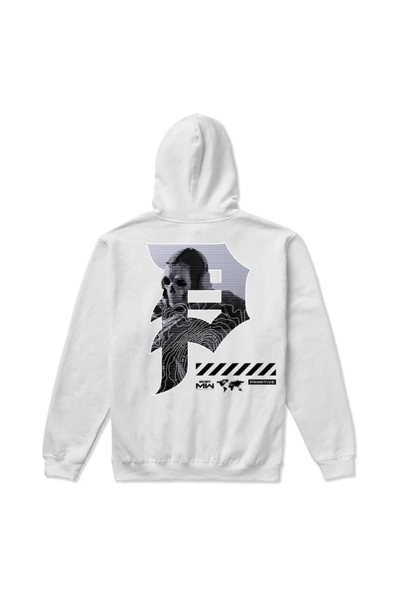 Skate Apparel Men's X Call Of Duty Mapping Dirty P Hoodie Sweatshirt (X-Large, White)