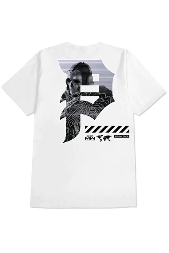 Skate Apparel Men's X Call Of Duty Mapping Dirty P Tee T-Shirt (Large, White)