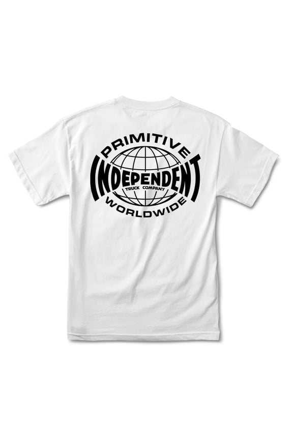 Skate Apparel Men's X Independent Skateboard Global Tee T-Shirt (Medium, White)