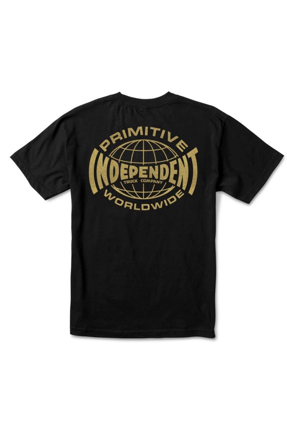 Skate Apparel Men's X Independent Skateboard Global Tee T-Shirt (Small, Black)