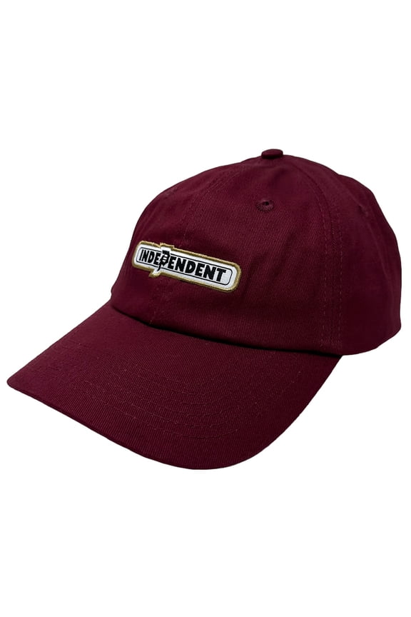 Skate Apparel X Independent Skateboard Truck Bar Strapback Hat Cap (Burgundy)
