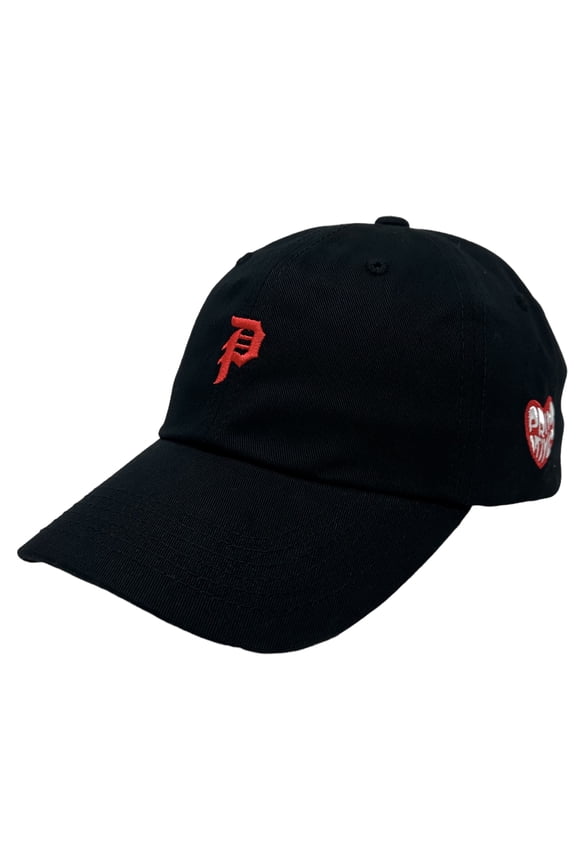 Skate Men's Promises Dirty P Embroidered Dad Strapback Hat Cap (Black)