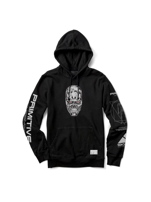 Apparel Men's X Terminator 2 Skynet Hoodie Sweatshirt (Large, Black)