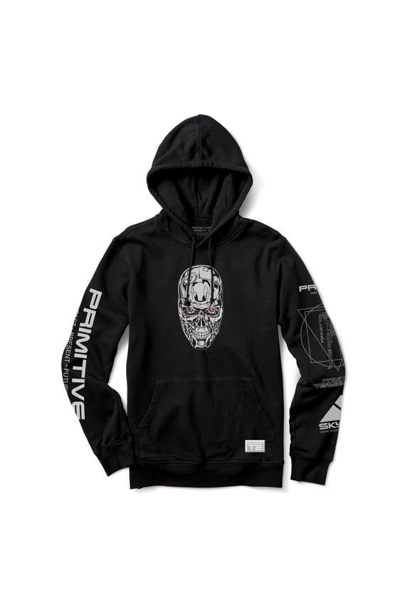 Apparel Men's X Terminator 2 Skynet Hoodie Sweatshirt (Large, Black)