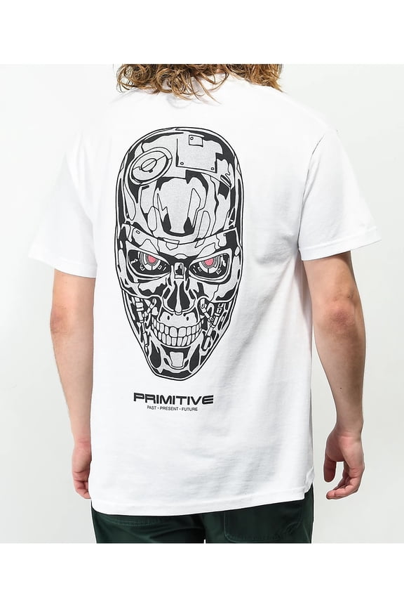 Apparel Men's X Terminator 2 Skynet Tee T-Shirt (Small, White)
