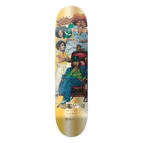 Primitive Skateboarding Aquemini Skateboard Deck - 8.5" Gold (Deck Only)