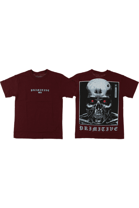 Machine Short Sleeve T-Shirt Burgundy, Small, Men's