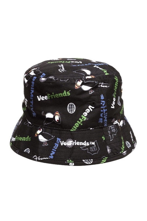 Skateboarding Men's X VeeFriends Productive Puffin Bucket Hat Cap (One Size, Black)