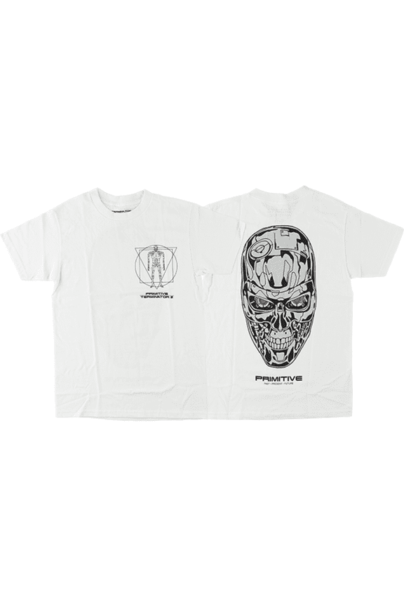 Skynet Short Sleeve T-Shirt White, Medium, Men's