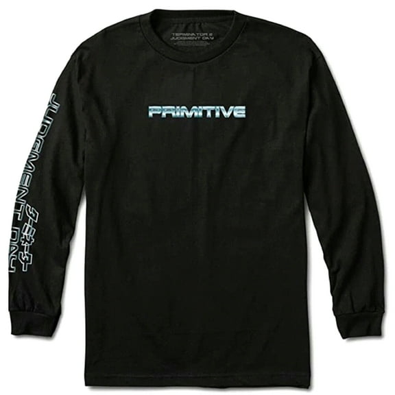 Primitive Terminator 2 Judgement Day Men's Long Sleeve Black T-Shirt (XL)