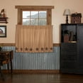 thumbnail image 1 of Primitive Tier Pair Bingham Star Applique Kitchen Cafe Window Curtains TCC Brands, 1 of 9