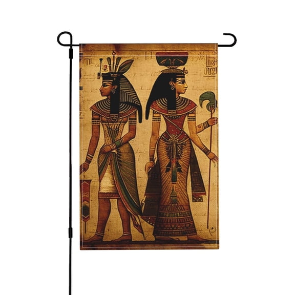 Primitive Vintage Egyptian Garden Flag Outdoor House Flags 12 X 18 Inch Banner Yard Home Decoration