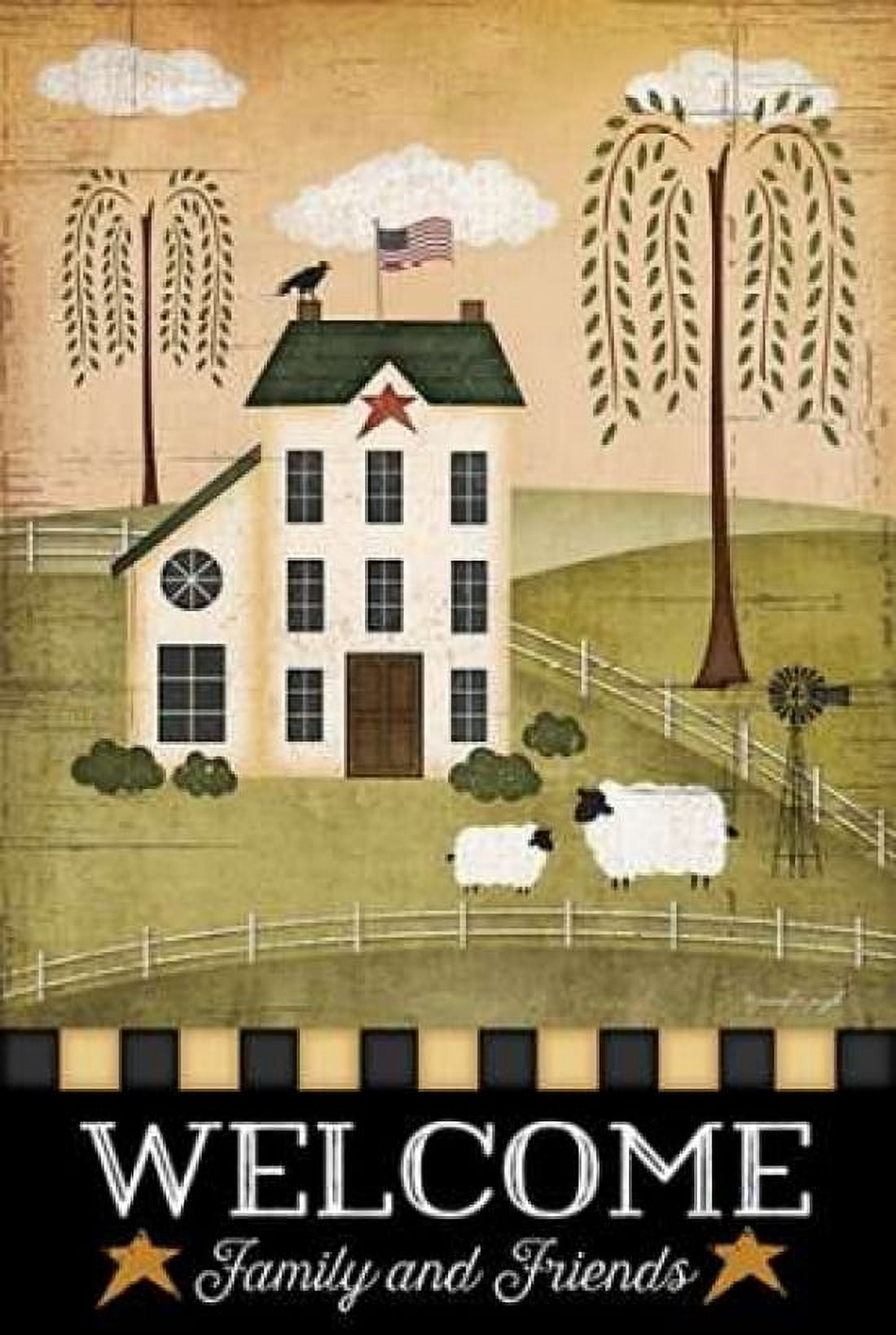 Primitive Welcome Canvas Art - Jennifer Pugh (12 x 18)