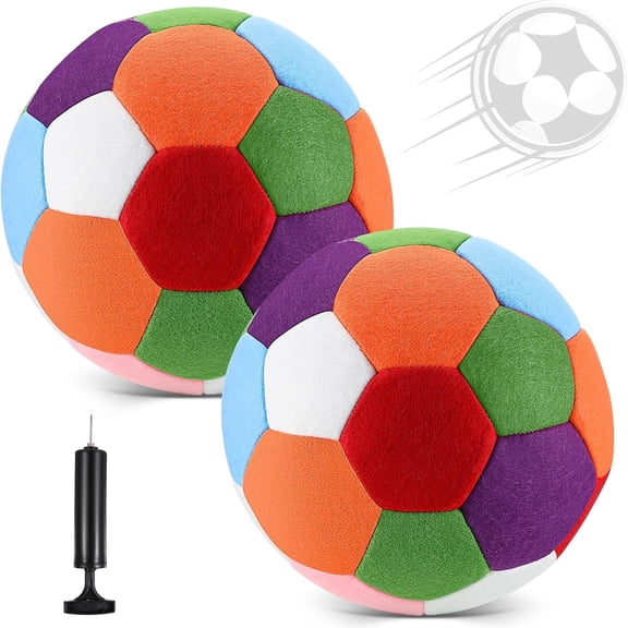 Indoor Soccer Balls Size 4 - Soft Safe for Protect Inside House Furniture - Soccer Balls for Skills Practicing Girls Boys Fun Soccer Gifts Birthday Match Day