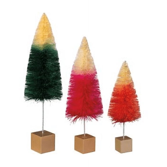Primitives Bottle Brush Tree Set - Ombre 3