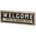 thumbnail image 1 of Primitives Brought Beer Box Sign, 1 of 2