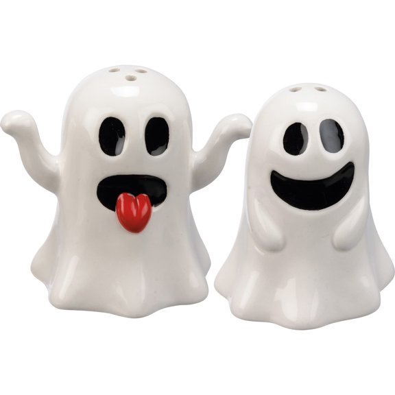 Primitives By Kathy 112744 Ghosts Salt and Pepper Set, 3.50-inch Length