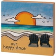 thumbnail image 1 of Primitives By Kathy 112822 Our Happy Place Block Sign, 6-inch Square, 1 of 1