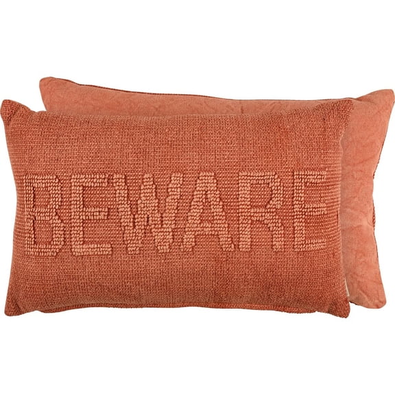 Primitives By Kathy 113142 Beware Throw Pillow, 19-inch Length