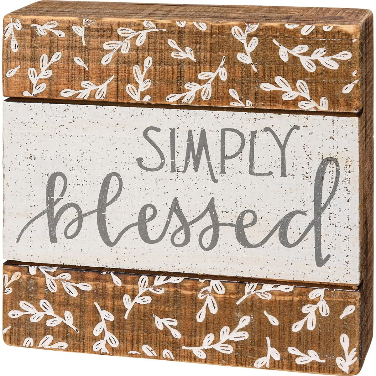 Primitives By Kathy 113346 Simply Blessed Slat Box Sign, 6-inch Square ...
