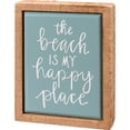 thumbnail image 1 of Primitives By Kathy 113432 The Beach is My Happy Place Mini Box Sign, 4-inch Length, Wood, 1 of 4