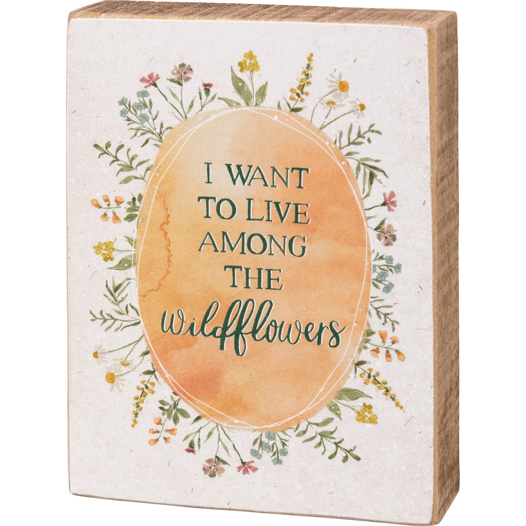 Primitives By Kathy Cartello In Legno Happy Spring – 12,7 X 7,6 Cm – Decorazione Primaverile - 3