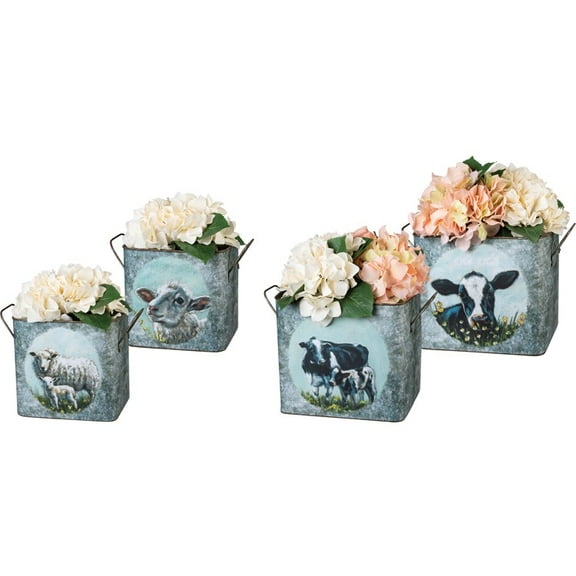 Primitives By Kathy Bin Set - Cow And Sheep